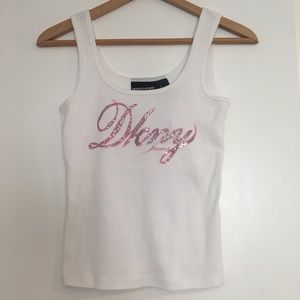 DKNY Sparkle Logo Exercise Tank Top